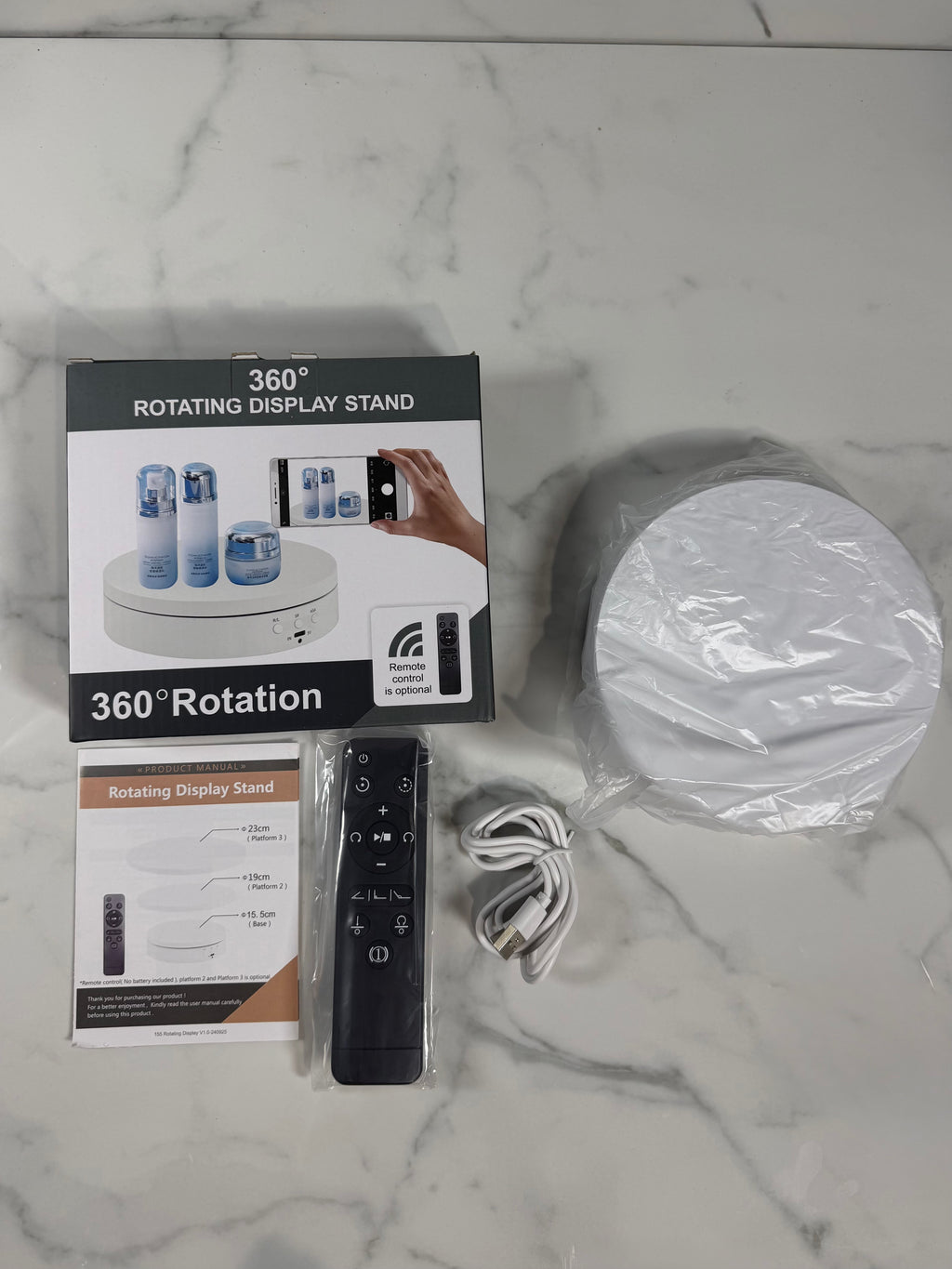 Rotating Turntable Display With Remote