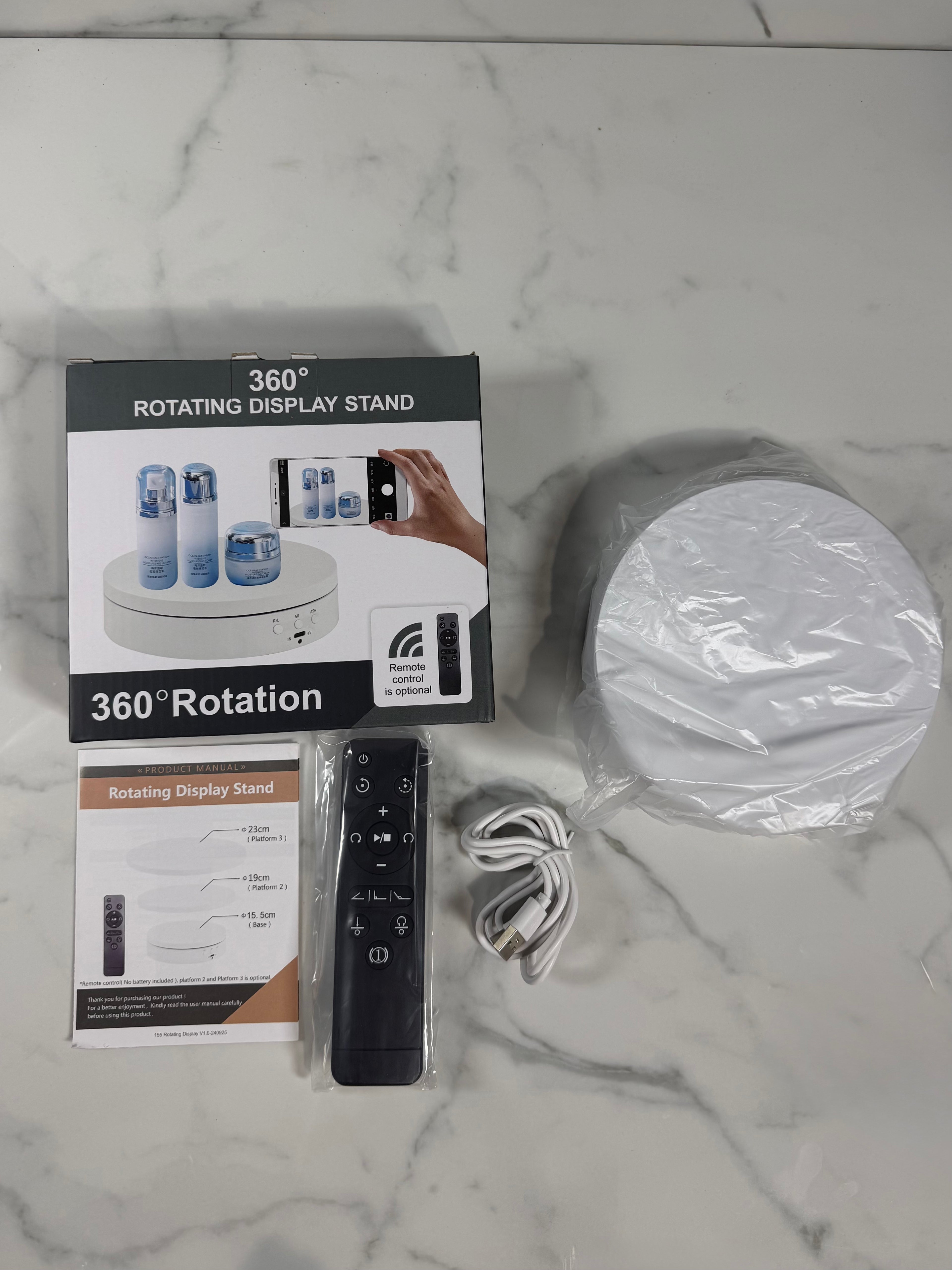 Rotating Turntable Display With Remote